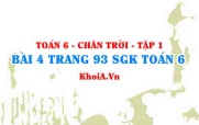Bài 4 trang 93 SGK Toán 6 Tập 1 Chân trời sáng tạo